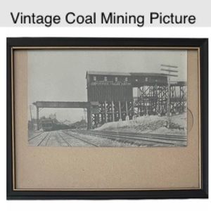 Vintage Coal Mining Framed Picture Pinnickinnick Coal Mine West Virginia History